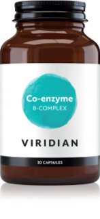Viridian Nutrition Co-enzyme B Complex kapsle pro podporu snížení míry únavy a vyčerpání 30 cps