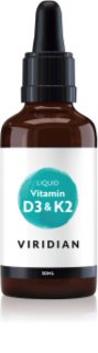 Viridian Nutrition Vitamin D3 & K2 Liquid podpora imunity 50 ml