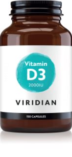 Viridian Nutrition Vitamin D3 2000IU kapsle pro podporu činnosti nervové soustavy