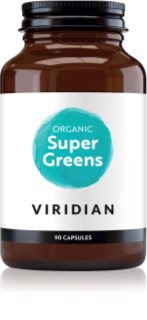 Viridian Nutrition Organic Super Greens přírodní antioxidant v BIO kvalitě 90 cps