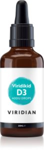 Viridian Nutrition Viridikid D3 400IU Drops kvapky na podporu zdravia kostí a zubov 30 ml