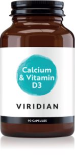 Viridian Nutrition Calcium & Vitamin D3 kapsle pro normální funkci imunitního systému, stav kostí, zubů a činnost svalů 90 cps
