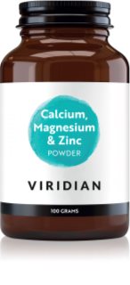 Viridian Nutrition Calcium, Magnesium & Zinc Powder prášek na přípravu nápoje pro podporu zdraví kostí a zubů 100 g