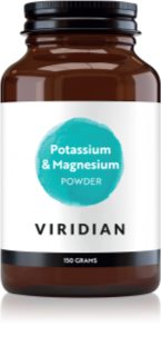 Viridian Nutrition Potassium & Magnesium Powder prášek pro podporu normální činnosti nervové soustavy, svalů, zubů a snížení míry únavy 150 g