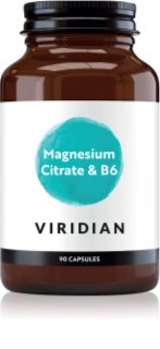 Viridian Nutrition Magnesium Citrate & B6 vegetariánské kapsle pro podporu zdraví kostí a zubů 90 cps