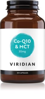 Viridian Nutrition Co-Q10 & MCT 30 mg kapsle pro podporu sportovního výkonu