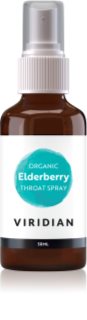 Viridian Nutrition Organic Elderberry Throat Spray sprej na bolesť v krku 50 ml