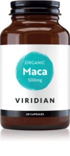 Viridian Nutrition Organic Maca 500 mg kapsuly na podporu plodnosti 60 cps