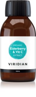 Viridian Nutrition Organic Elderberry & Vit C Extract podpora imunity 100 ml