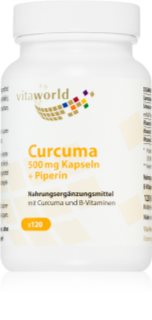 Vita World Curcuma 500mg Kapseln mit Pflanzenextrakten 120 KAP