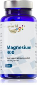 Vita World Magnesium 400 Kapseln zur Unterstützung der normalen Funktion des Nervensystems, der Muskeln und der Zähne sowie zur Reduzierung der Müdigkeit