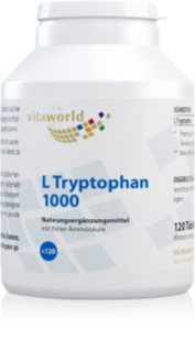 Vita World L-tryptophan 1000 mg Tabletten zur Förderung des physischen und psychischen Gleichgewichts 120 TABL