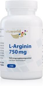 Vita World L-arginin 750 mg Nahrungsergänzungsmittel für Ihr Wohlbefinden 114 g