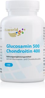 Vita World Glucosamin 500 + Chondroitin 400 Kapseln zur Unterstützung der Knochen-, Gelenks- und Zahngesundheit 100 KAP