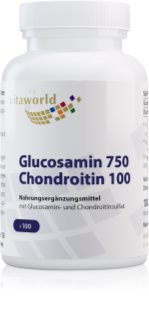 Vita World Glucosamin 750 + Chondroitin 100 Kapseln Nährstoffversorgung von Gelenken und Knorpeln 100 KAP