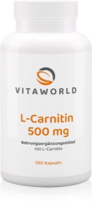 Vita World L-Carnitin 500 mg Nahrungsergänzungsmittel für Ihr Wohlbefinden 100 Kapseln
