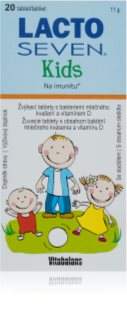 Vitabalans Oy Lactoseven Kids žvýkací tablety pro podporu imunitního systému pro děti 20 tbl