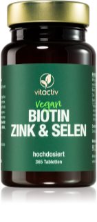 Vitactiv Biotin Zink & Selen Tabletten für schöne Haare, Haut und Nägel 365 TAB