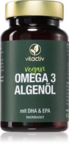 Vitactiv Omega 3 Algenöl Vegan Kapseln zur Unterstützung der Blutzirkulation und der kognitiven Funktionen 60 KAP