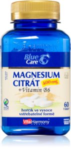 VitaHarmony Magnesium citrát 400 mg tablety pro podporu normální činnosti nervové soustavy, svalů, zubů a snížení míry únavy 60 tbl