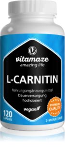 Vitamaze L-Carnitin 680 mg Kapseln zur Förderung der Fettverbrennung 120 Kapseln