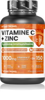VITASTRONG Vitamin C + Zinc pastilles pour favoriser l’immunité, mais aussi la croissance et le développement optimal des os 150 p.