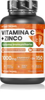 VITASTRONG Vitamin C + Zinc compresse per rafforzare l’immunità e favorire la crescita e lo sviluppo ottimali delle ossa 150 comp