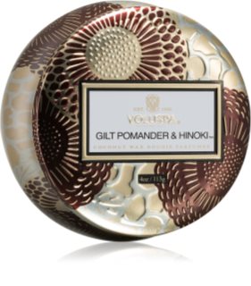 VOLUSPA Japonica Holiday Gilt Pomander & Hinoki Duftkerze in blechverpackung 113 g