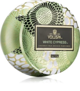 VOLUSPA Japonica Holiday White Cypress Duftkerze in blechverpackung