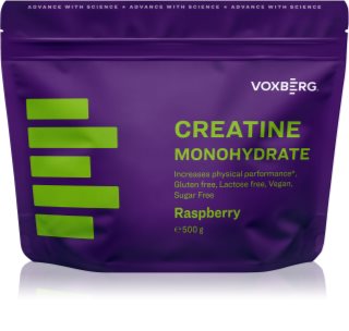 Voxberg Creatine Monohydrate Creapure podpora sportovního výkonu příchuť Raspberry 500 g