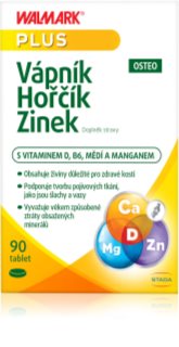 Walmark Vápník-Hořčík-Zinek Osteo tablety pro normální funkci imunitního systému, stav kostí, zubů a činnost svalů 90 tbl