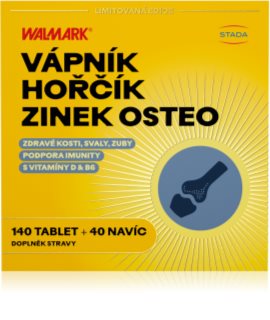 Walmark Vápník-Hořčík-Zinek Osteo tablety pro normální funkci imunitního systému, stav kostí, zubů a činnost svalů 180 tbl