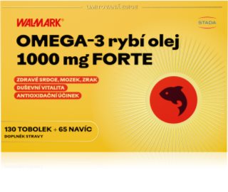 Walmark Omega 3 FORTE 1000 mg kapsle s esenciálními mastnými kyselinami 195 cps