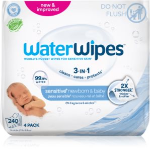 WaterWipes Baby Wipes 4 Pack дитячі вологі серветки 4x60 кс
