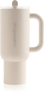 Waterdrop Explorer Tumbler kõrrega roostevabast terasest joogitops White 1100 ml