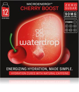 Waterdrop Microenergy energetický nápoj s vitamíny příchuť Cherry Boost 12 ks