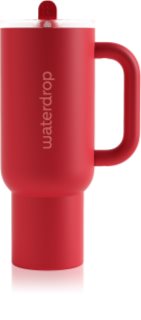 Waterdrop Explorer Tumbler ποτήρι από ανοξείδωτο ατσάλι με καλαμάκι (περιορισμένη έκδοση) Deep Red 1100 ml
