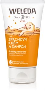 Weleda Kids Šťastný pomeranč sprchový krém a šampon pro děti 2 v 1 150 ml