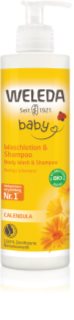 Weleda Baby Kaks ühes šampoon ja puhastusgeel lastele Calendula officinalis 400 ml