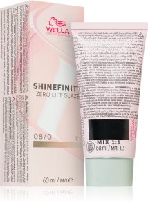 Wella Professionals Shinefinity Zero Lift Glaze demi-permanent hair dye shade 08/0 - Natural Latte 60 ml