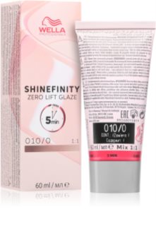 Wella Professionals Shinefinity Zero Lift Glaze demipermanentná farba na vlasy odtieň 010/0 Lightest Blonde Natural 60 ml