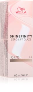 Wella Professionals Shinefinity Zero Lift Glaze ημιμόνιμη βαφή μαλλιών απόχρωση 07/0 60 ml