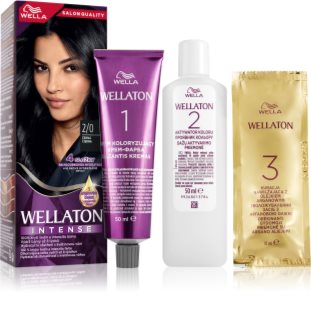 Wella Wellaton Intense tinta permanente per capelli con olio di argan colore 2/0 Black 1 pz