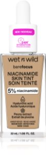 Wet n Wild BareFocus Niacinamide Skin Tint fond de teint léger hydratant teinte Amber Beige (Warm) 32 ml