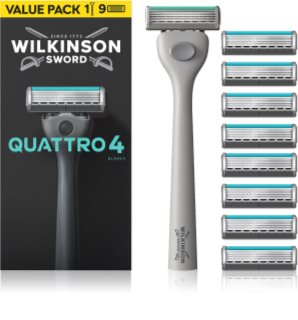 Wilkinson Sword Quattro rasoir + lames de rechange 8 pièces