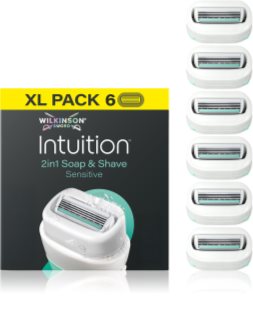 Wilkinson Sword Intuition 2in1 Soap & Shave Sensitive recambios de cuchillas