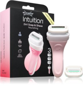 Wilkinson Sword Intuition 2in1 Soap & Shave Nourishing maszynka do golenia + zapasowa główka