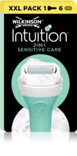 Wilkinson Sword Intuition 2in1 Soap & Shave Sensitive razor + replacement head 6 pcs