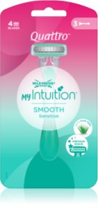 Wilkinson Sword My Intuition Quattro vienkartiniai skustuvai Smooth Sensitive 3 vnt.