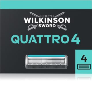 Wilkinson Sword Quattro Essential 4 Titanium Sensitive lames de rechange 8 pcs